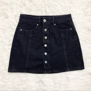 AMERICAN EAGLE Black Denim Mini Skirt